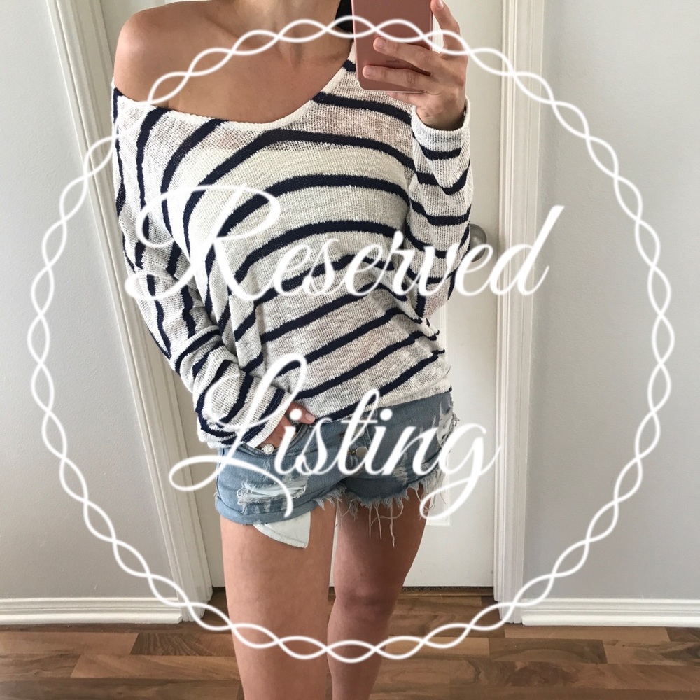 Blue and White lightweight Sweater